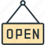 commerce, e, open, signboard 