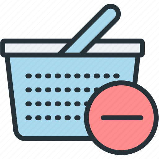Basket, commerce, e, minus, remove icon - Download on Iconfinder