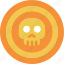 coin, pirate, skull 