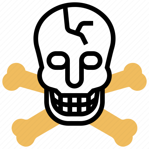 Crossbones, dangerous, deadly, lethal, skull icon - Download on Iconfinder