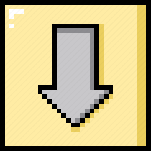 Downsquarearrowpixel, artdirection icon - Download on Iconfinder