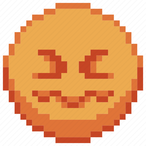 Confounded, pixel art, sticker, emoji, upset, emoticon icon - Download on Iconfinder
