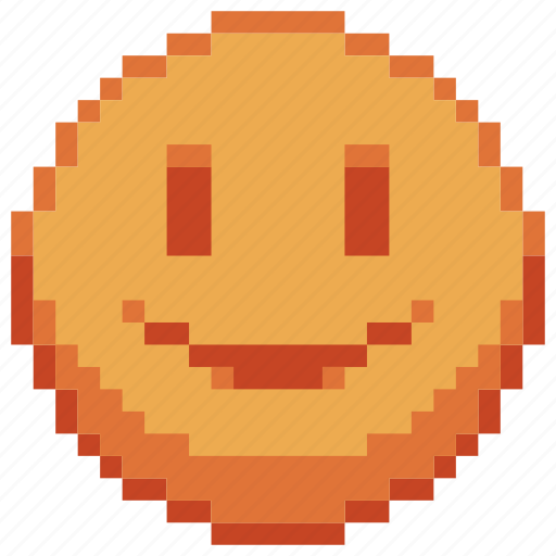 Emoji, emoticon, emotion, smiley, emoticons, pixel art, sticker icon - Download on Iconfinder