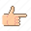 pixel, hand, finger, pointing, loser 