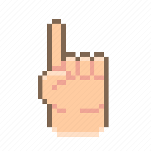 Pixel, pointing, finger, one, index icon - Download on Iconfinder