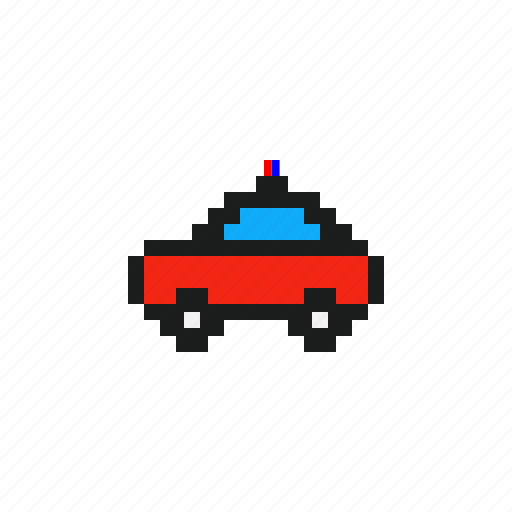 Car, cars, police, vehicles, pixel car, pixels car icon - Download on Iconfinder