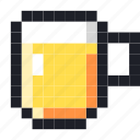 pixel, beer, drink, glass, tea