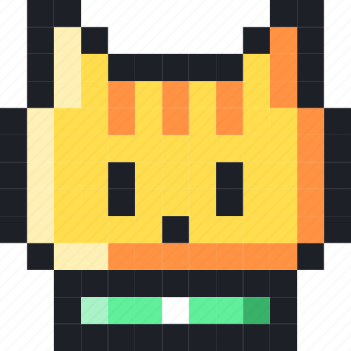 Pixel, cat, animal, pet, cute, emoticon, emoji icon - Download on Iconfinder