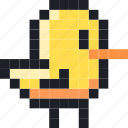 pixel, duck, bird, animal, pet, cute