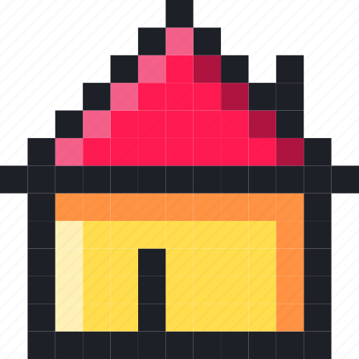 Pixel, house, home, building, architecture icon - Download on Iconfinder