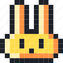 pixel, rabbit, bunny, easter, easter egg, animal