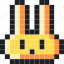pixel, rabbit, bunny, easter, easter egg, animal 