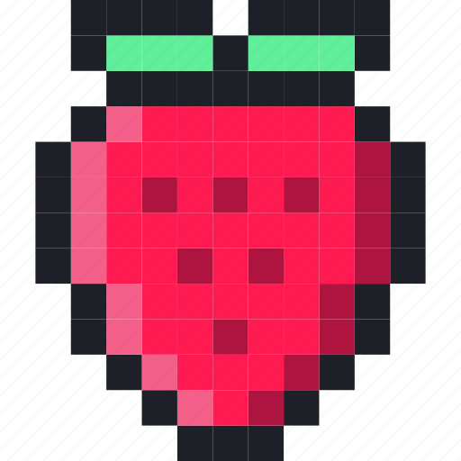 Pixel, strawberry, fruit, food, healthy icon - Download on Iconfinder