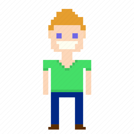 Boy, male, man, person, pixels, user, avatar icon - Download on Iconfinder