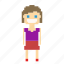 business, female, girl, person, pixels, woman, user 