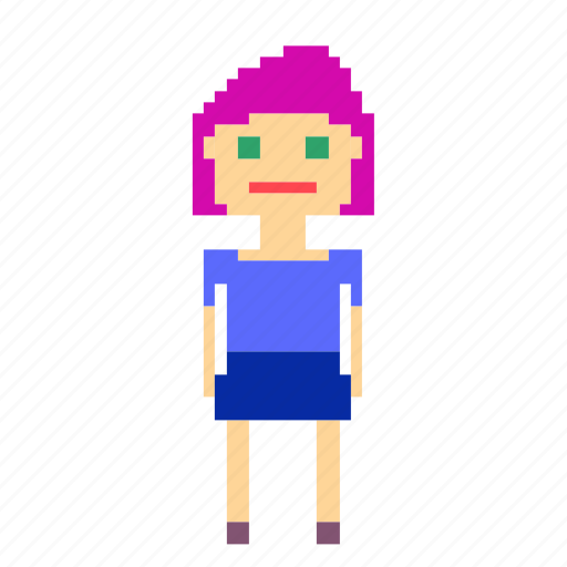 Business, female, girls, person, pixels, woman, avatar icon - Download on Iconfinder