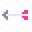 pixelated, arrow, pixel art, direction, dart 