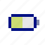 pixelated, pixel art, battery, energy, charge, middle, save 