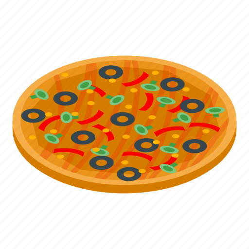 Cartoon, food, isometric, italian, kitchen, pizza, vegetarian icon - Download on Iconfinder