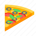 cartoon, food, frame, internet, isometric, pizza, slice