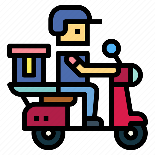 Pizza, deliver, food, delivery, transportation, people icon - Download on Iconfinder