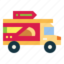 pizza, truck, food, delivery, transportation, shipping