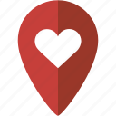 heart, location, love, marker, place