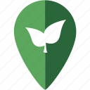 eco, leaf, location, marker, nature, place