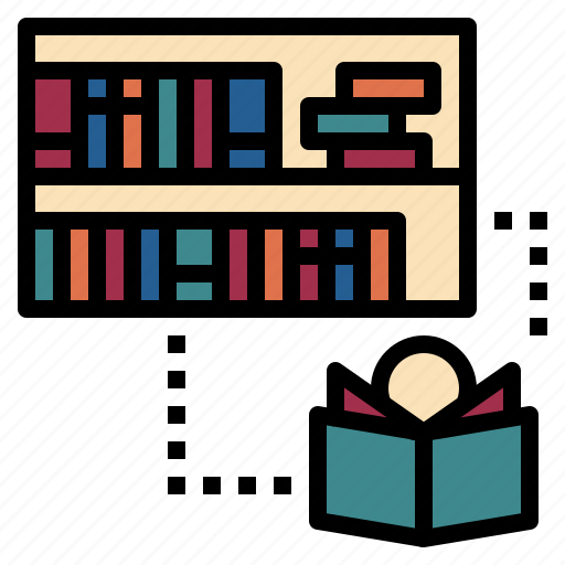 Book, library, read, room, shelf, study icon - Download on Iconfinder