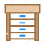 chest, drawers, top, view, plan, floor 