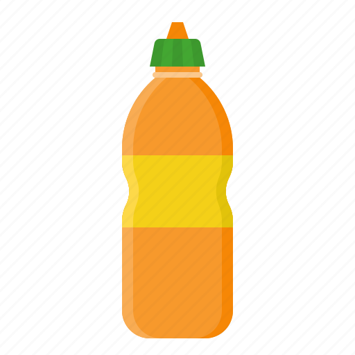 Beverage, bottle, container, orange, plastic, water icon - Download on Iconfinder