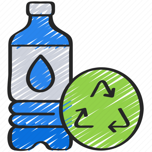 Bottle, plastic, pollution, recycle, reuasble, water icon - Download on Iconfinder
