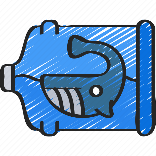 Bottle, in, ocean, plastic, pollution, whale icon - Download on Iconfinder