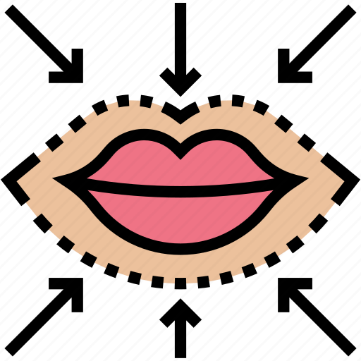Lip, reduction, reshape, surgery, facial icon - Download on Iconfinder