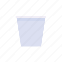 cup, environment, flat, packaging, plastic, set, waste