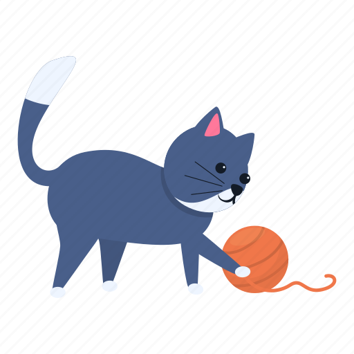 Cat, playing, white, play icon - Download on Iconfinder