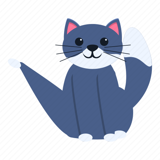 Playful, cat, sitting, kitty icon - Download on Iconfinder