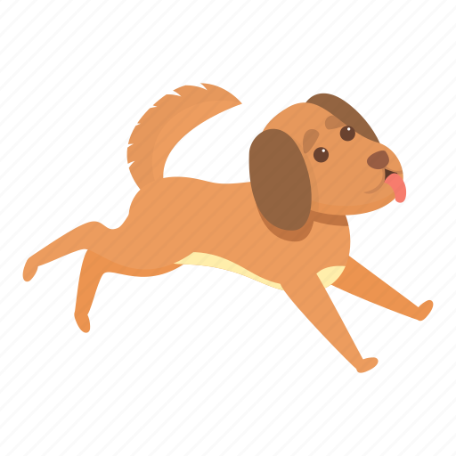 Running, playful, dog icon - Download on Iconfinder