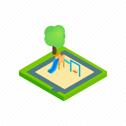Activity, equipment, isometric, outdoor, play, playground, slide icon - Download on Iconfinder