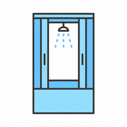 Bathroom, cabin, enclosure, shower, showering, wash, water icon - Download on Iconfinder
