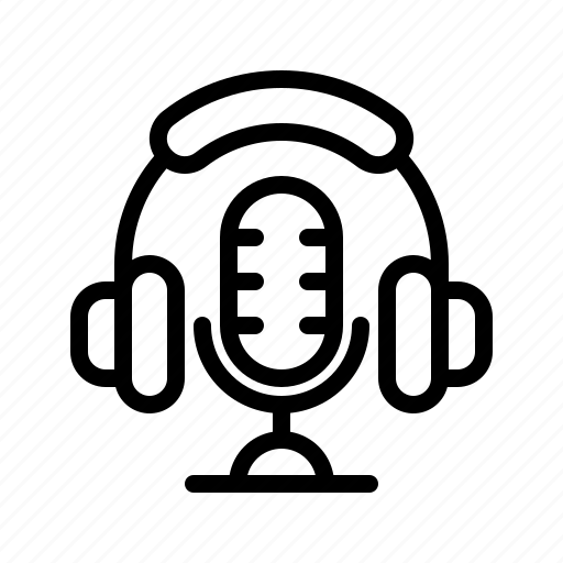 Microphone, audio, headphones, podcast icon - Download on Iconfinder