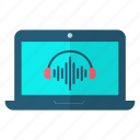 laptop, podcast, audio, broadcast