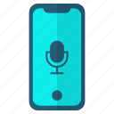 microphone, mobile, phone, podcast, record, smartphone