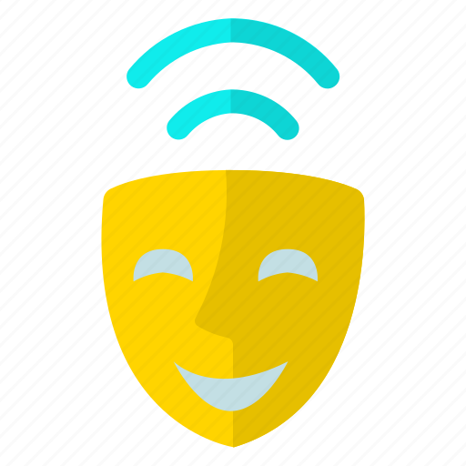 Comedy, podcast, happy, smile, signal icon - Download on Iconfinder