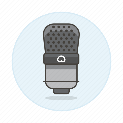 Audio, desk, dynamic, metal, microphone, podcast, recording icon - Download on Iconfinder