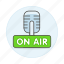 microphone, news, on, audio, station, broadcast, radio, air, streaming, live, podcast 