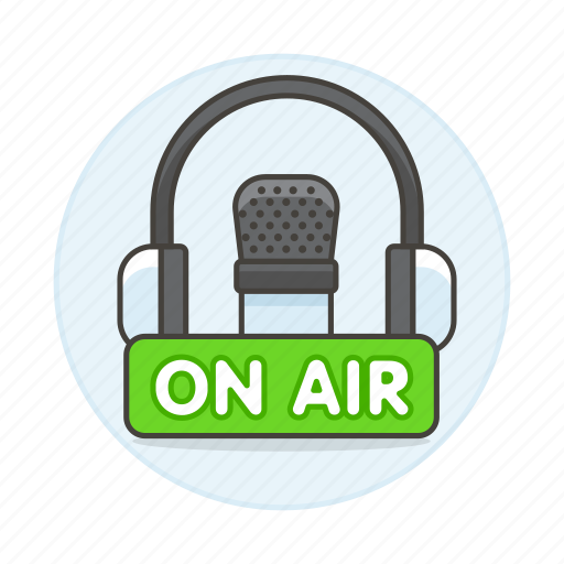 Air, audio, broadcast, headset, live, microphone, news icon - Download on Iconfinder
