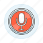 audio, circle, live, microphone, podcast, record, recording, red, streaming, voice 