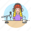 microphone, vlogger, streamer, podcaster, headset, recording, podcast, youtuber, female 