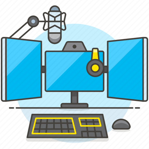 Audio, broadcast, desktop, home, live, podcast, record icon - Download on Iconfinder